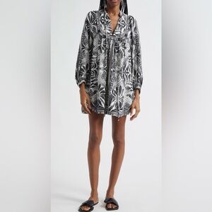 Farm Rio Long Sleeve Mini Dress. Size Medium